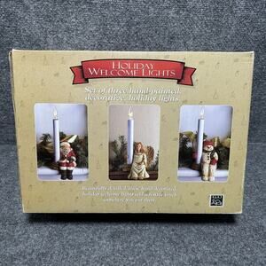 Alsy 3 Piece Holiday Welcome Lights Hand Painted Festive Decorative Holiday 9.5"